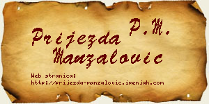 Prijezda Manzalović vizit kartica
